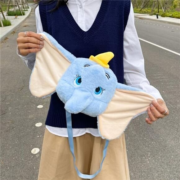 Disney Dumbo Inspired Plush Cartoon Theme Elephant Purse/Crossbody Bag - Picture 4 of 8
